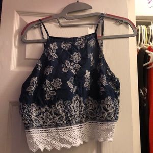 Paisley crop too with open back